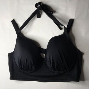 Torrid Black Women's Halter Bikini Top 4 DD/F
